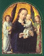 Mary and Child with two Angels Making Music dsf